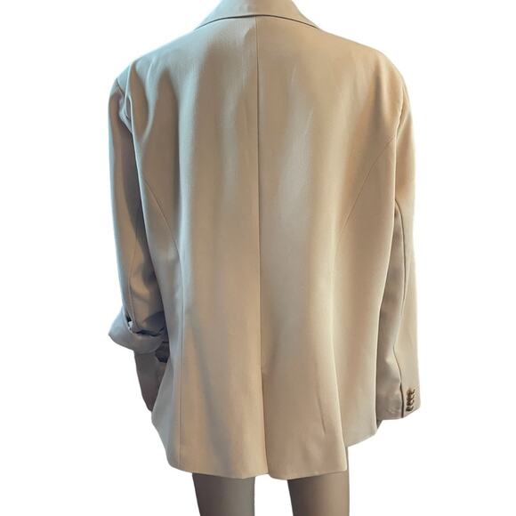 BLAZER COAT Womens XXL Khaki Stretch Double Breasted Classy Workwear - Picture 8 of 15